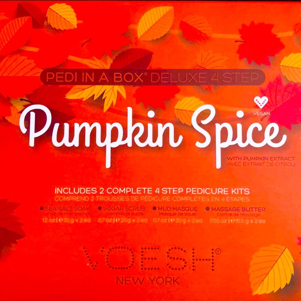 VOESH New York pumpkin spice pedicure set